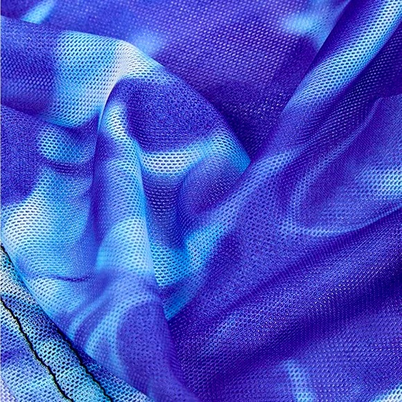 Lace Up Body Print Tie Dye Cami crop Tank Top with adjustable straps-BRAND NEW! - Picture 12 of 12